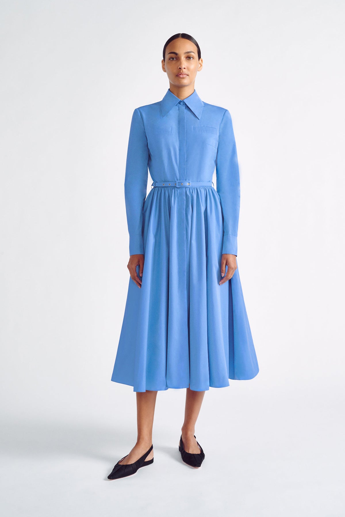 Blue Cotton Shirt Dress | Emilia Wickstead